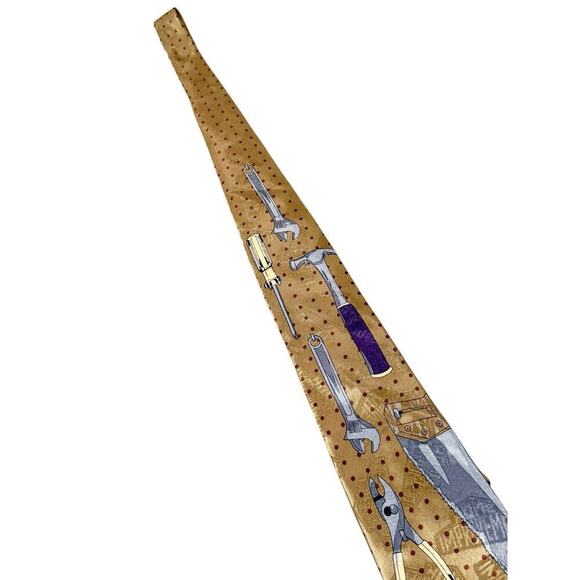 HOME IMPROVEMENT Men's Neck Tie Tim Allen Tool Time Garage Workshop VTG 90s USA - Picture 3 of 7